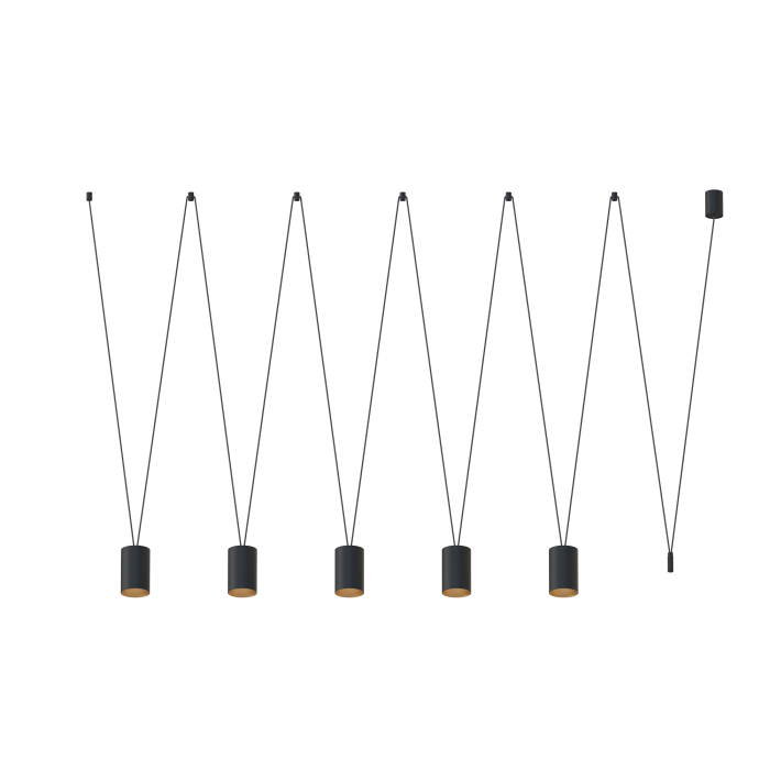 Nowodvorski MORE TONE Sufitowa Wisząca Max moc 10W only LED GU10  Czarny 7817