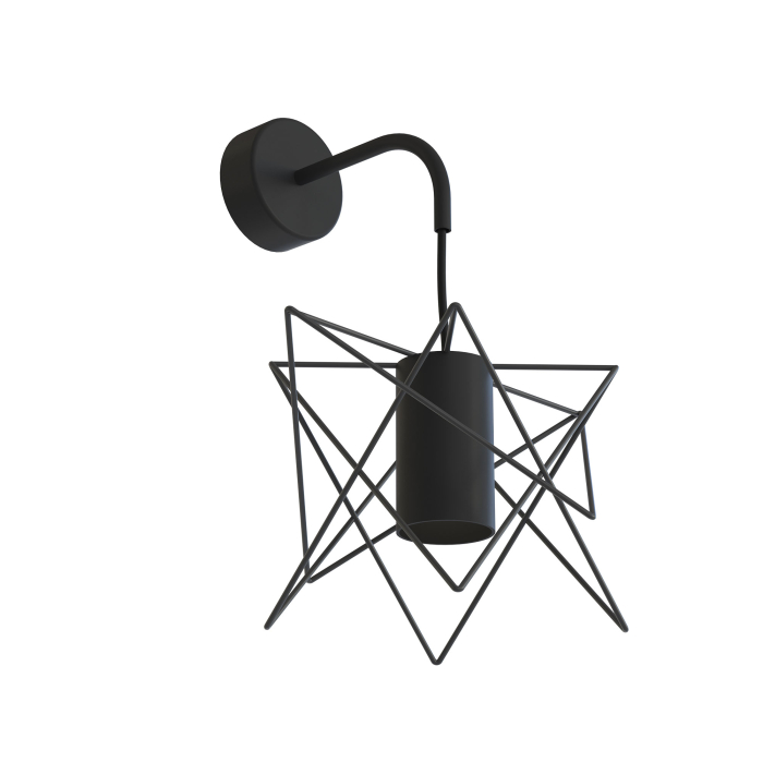 Nowodvorski GSTAR BLACK Ścienna Kinkiet Max moc 1 x 10W only LED GU10  Czarny 7796