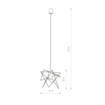 Nowodvorski GSTAR Sufitowa Wisząca Max moc 10W only LED GU10  Czarny 7795