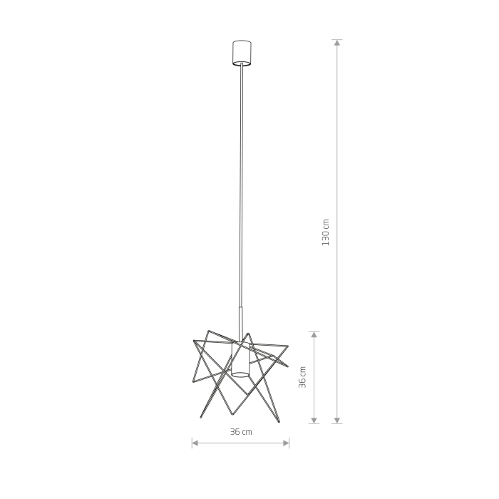 Nowodvorski GSTAR Sufitowa Wisząca Max moc 10W only LED GU10  Czarny 7795