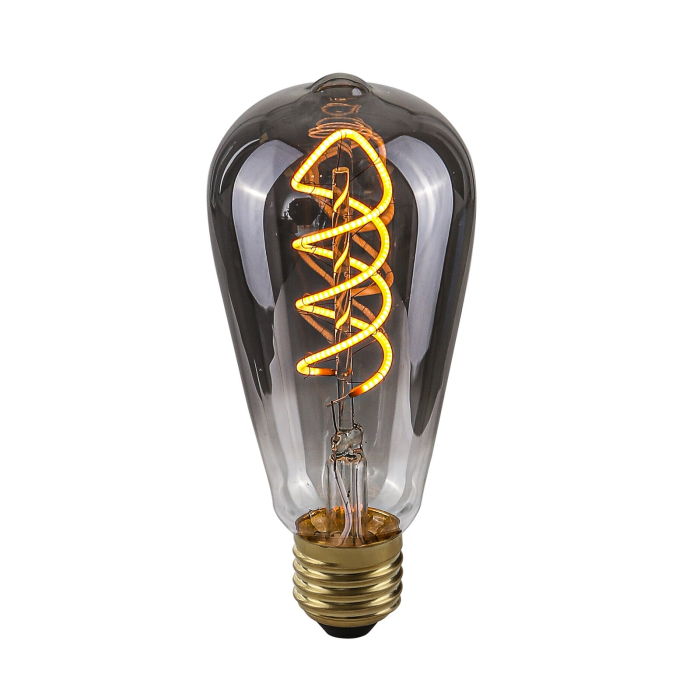 ITALUX  Spiral Smoke Żarówka LED E27 4W 2200K 90lm Dymiony 801551 ST64