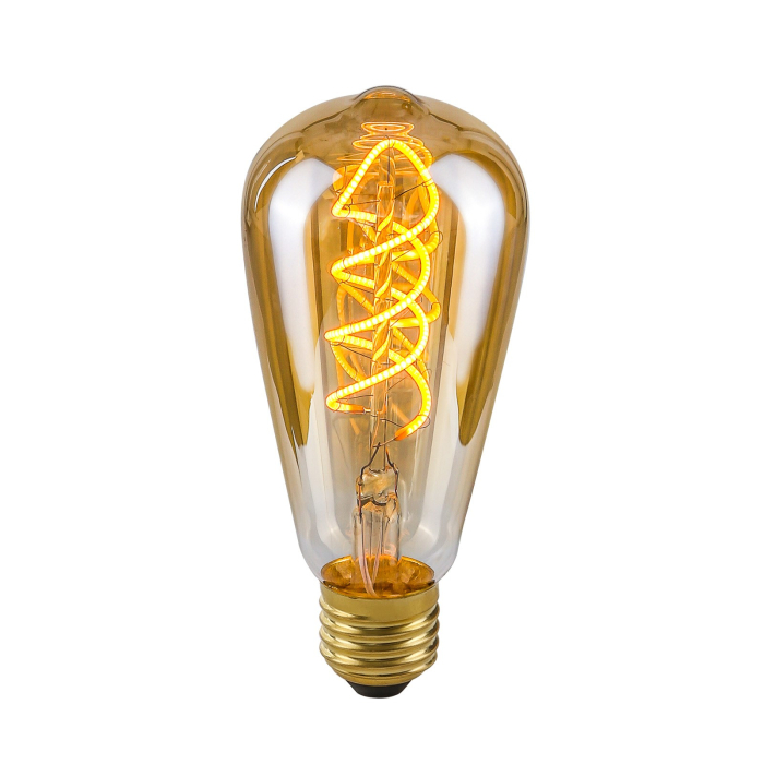ITALUX  Spiral Amber Żarówka LED E27 4W 2200K 90lm Bursztynowy LDS-ST64-SA ST64