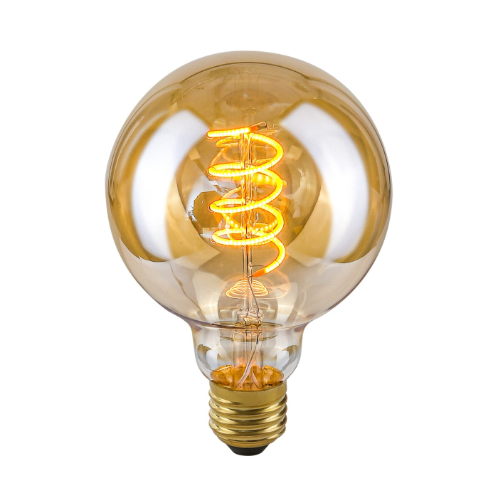 ITALUX Spiral Amber Żarówka LED E27 4W 2200K 90lm Bursztynowy LDS-G95-SA G95