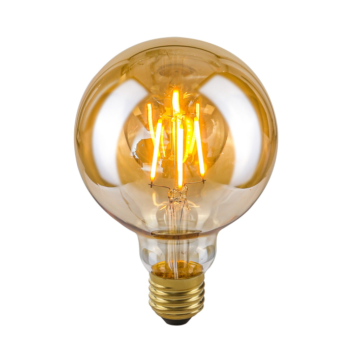 ITALUX Amber Żarówka LED E27 4W 2200K 400lm Bursztynowy LDS-G95-A G95