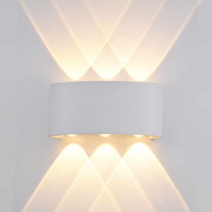ITALUX Ortelo Zewnętrzna Ścienna LED zintegrowany 6W IP54 Biały OWL-451-3-WH