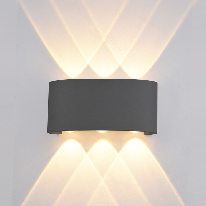 ITALUX Ortelo Zewnętrzna Ścienna LED zintegrowany 6W IP54 Czarny OWL-451-3-BL