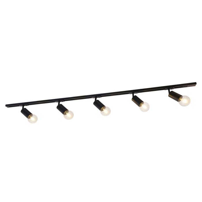 ITALUX Marvi TR Dolores Szynoprzewody Zestaw E27 5x40W Czarny 922521-5-BL-SET
