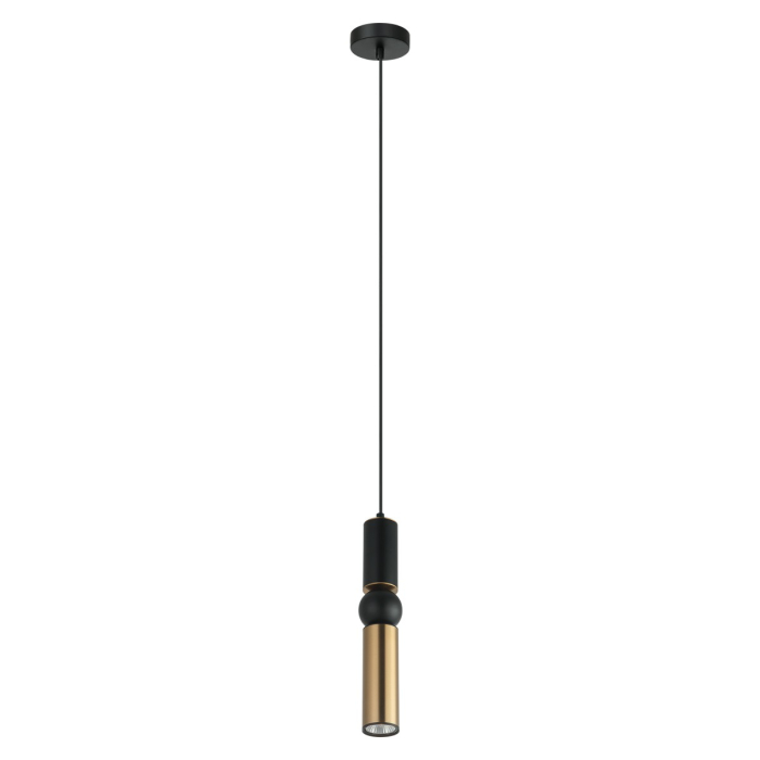 ITALUX Isidora Wisząca GU10 1x25W Czarny/Brązowy PND-14290-1-BK-BRO