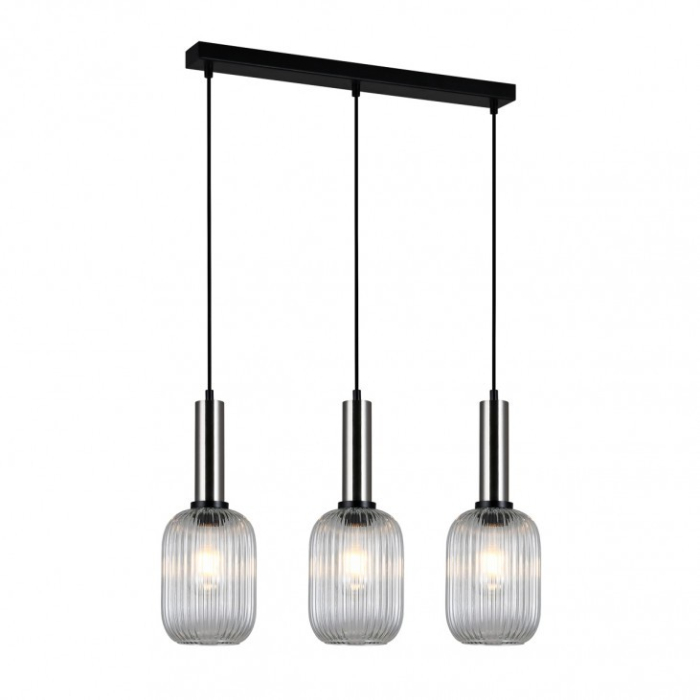 Italux Antiola 3xE27 Wisząca Nikiel PND-5588-3M-SC+CL