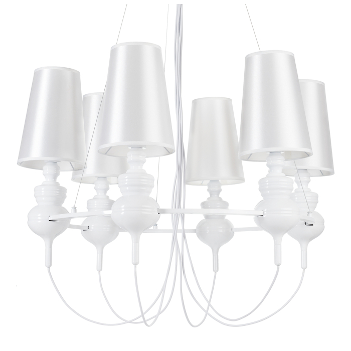 Step into Design Lampa wisząca QUEEN-6 biała