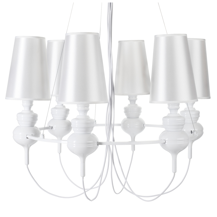 Step into Design Lampa wisząca QUEEN-6 biała