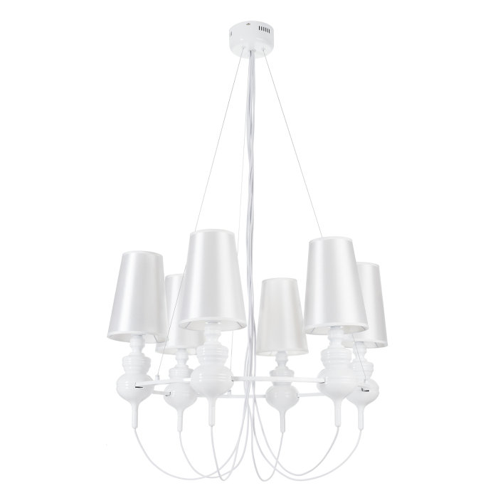 Step into Design Lampa wisząca QUEEN-6 biała