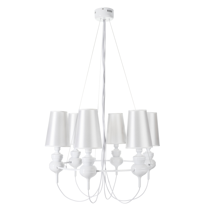 Step into Design Lampa wisząca QUEEN-6 biała