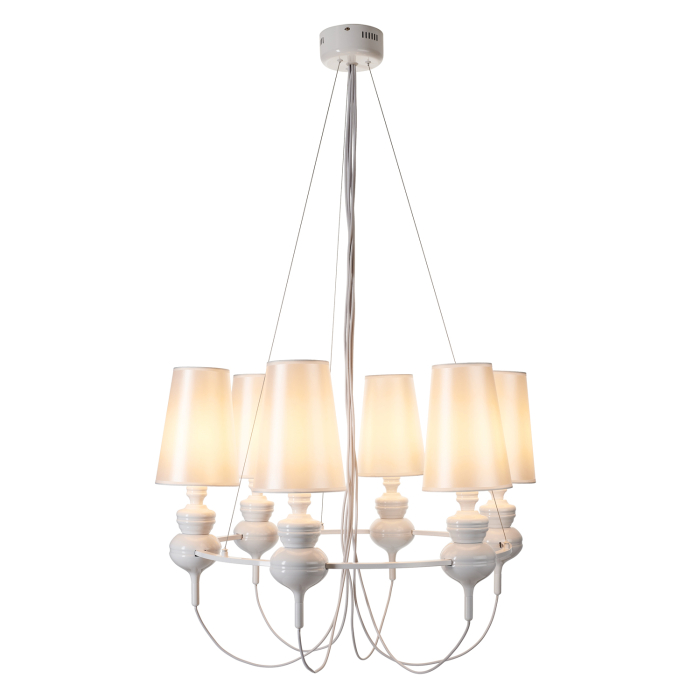 Step into Design Lampa wisząca QUEEN-6 biała