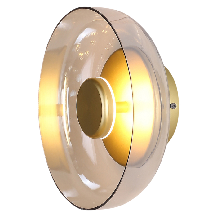 Step into Design Lampa ścienna DISCO LED złota 23cm