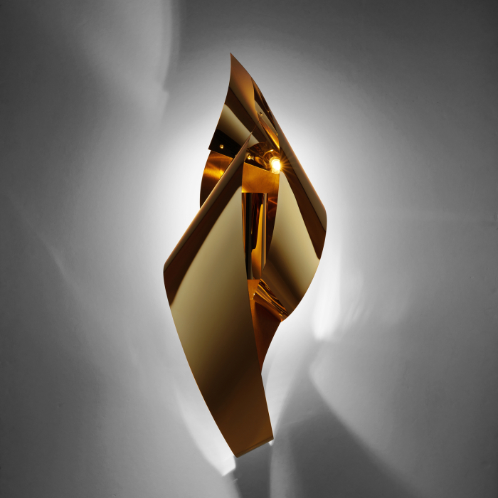 Step into Design Lampa ścienna AXEL LED złota 77cm