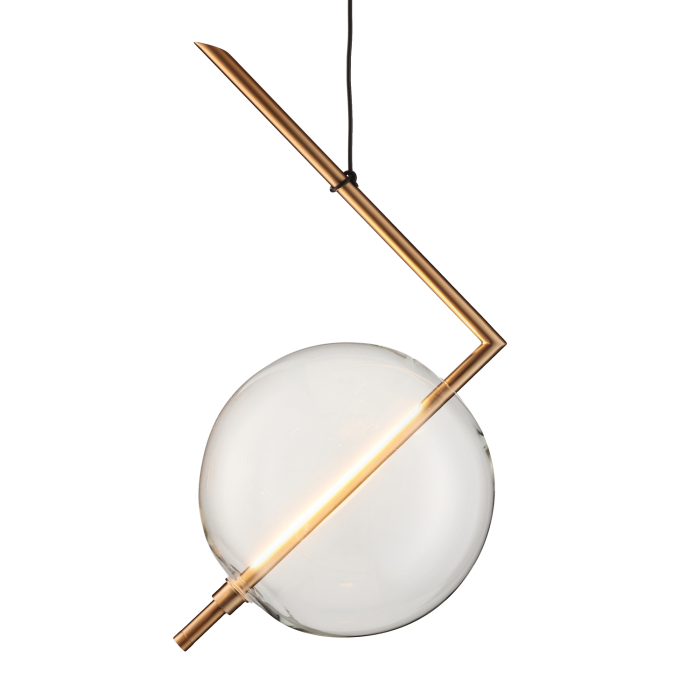 Step into Design Lampa wisząca AMORE- 1 złota 24cm