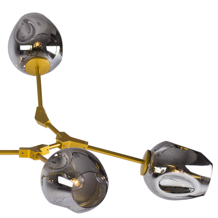 Step into Design Lampa wisząca MODERN ORCHID-9 złoto - szara 150cm