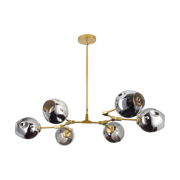 Step into Design Lampa wisząca MODERN ORCHID-9 złoto - szara 150cm