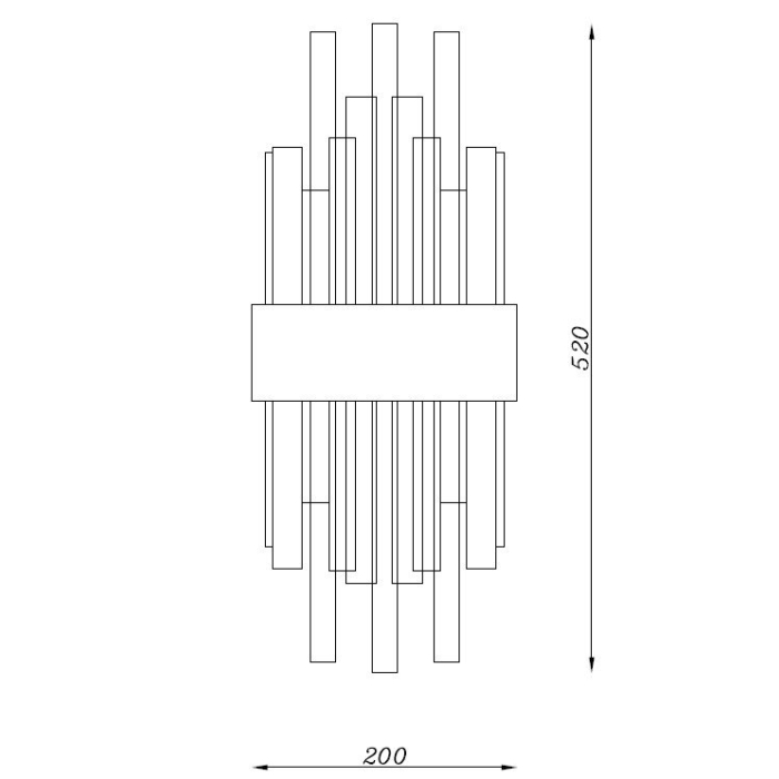 Step into Design Lampa ścienna MIRACOLO złota 50cm