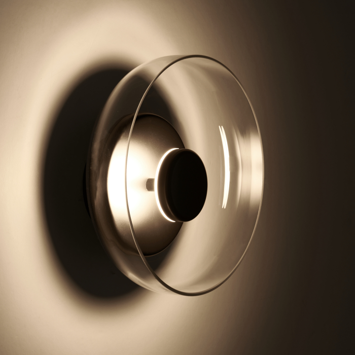 Step into Design Lampa ścienna DISCO LED czarna 23cm