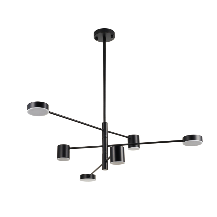 Step into Design Lampa wisząca CLEX - 6P LED czarna 100cm