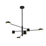 Step into Design Lampa wisząca CLEX - 6P LED czarna 100cm