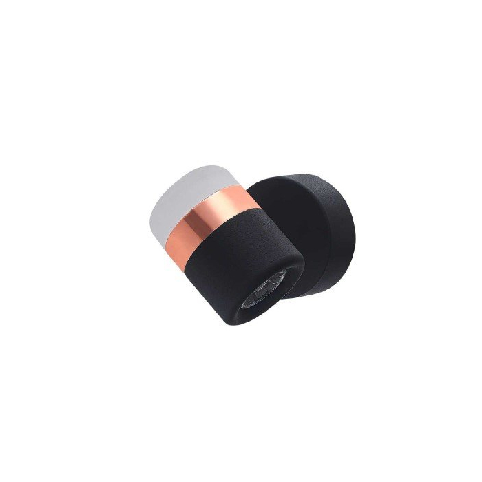 Step into Design Lampa ścienna POCCO LED czarna 16cm