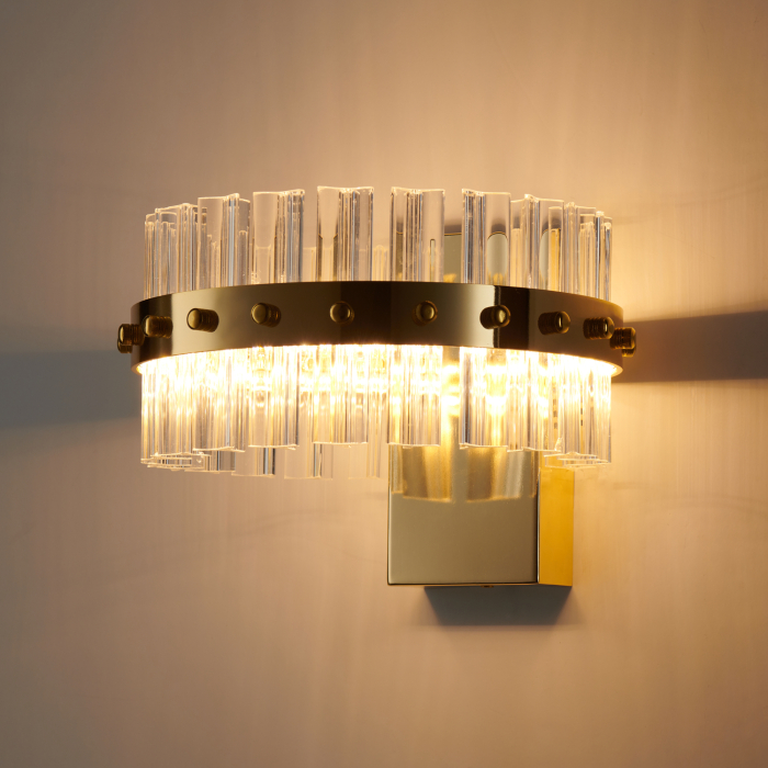 Step into Design Lampa ścienna AURA złota 18cm