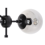 King Home Lampa wisząca PLANETARIO 10 czarna - klosze dymione (MD10230-10)