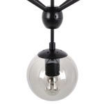 King Home Lampa wisząca PLANETARIO 15 czarna - klosze dymione (MD10230-15)