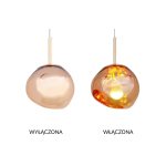 King Home Lampa wisząca FUSION 20 miedziana - akryl (JD8042)