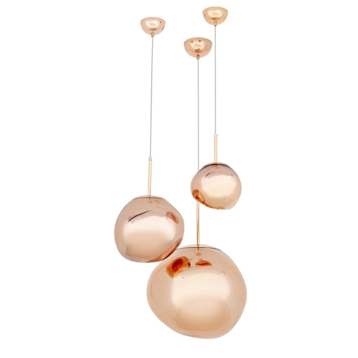 King Home Lampa wisząca FUSION 20 miedziana - akryl (JD8042)