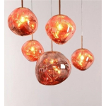 King Home Lampa wisząca FUSION 20 miedziana - akryl (JD8042)