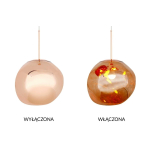 King Home Lampa wisząca FUSION 30 miedziana - akryl (JD8043-30)