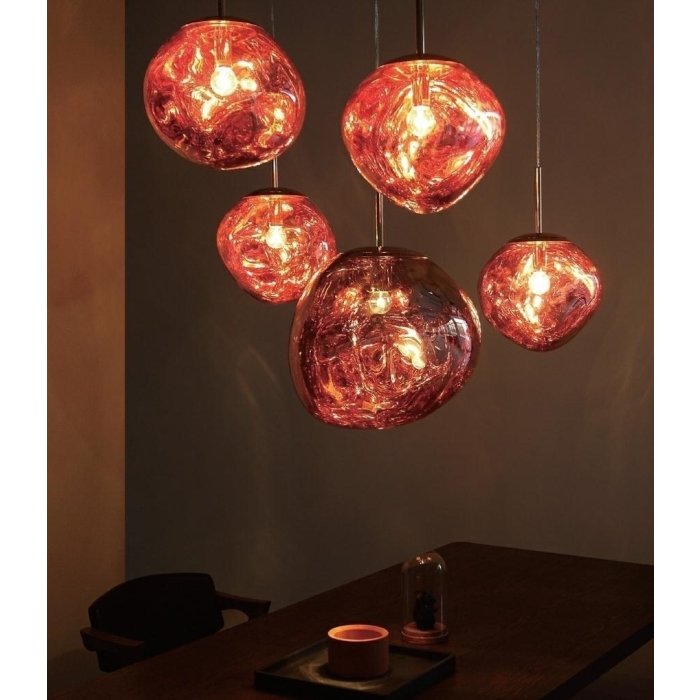 King Home Lampa wisząca FUSION 30 miedziana - akryl (JD8043-30)