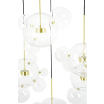 King Home Lampa wisząca CAPRI DISC 5 złota - 300 LED, aluminium, szkło (XCP9148-5A)