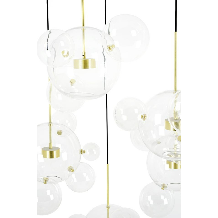 King Home Lampa wisząca CAPRI DISC 5 złota - 300 LED, aluminium, szkło (XCP9148-5A)
