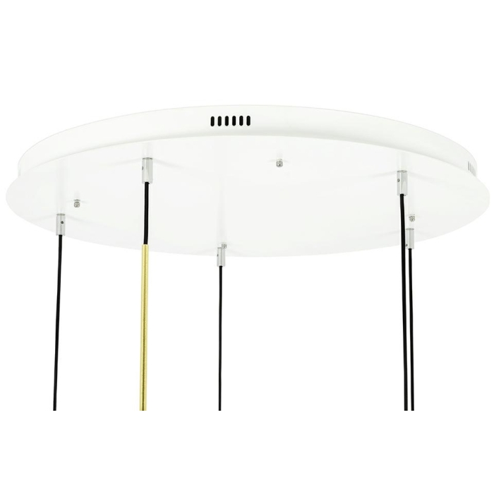 King Home Lampa wisząca CAPRI DISC 5 złota - 300 LED, aluminium, szkło (XCP9148-5A)