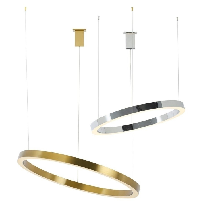 King Home Lampa wisząca RING 80 srebrna - LED, stal polerowana (JD8169-80.SILVER)