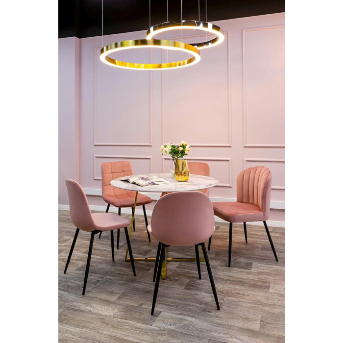 King Home Lampa wisząca RING 80 srebrna - LED, stal polerowana (JD8169-80.SILVER)