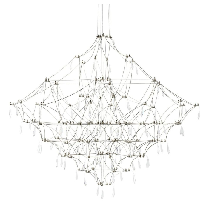 King Home Lampa wisząca CONSTELATION 200 - LED, stal szczotkowana (MD8186-2000)