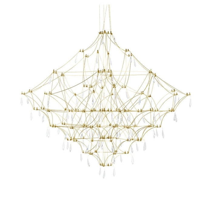 King Home Lampa wisząca CONSTELATION 100 GOLD - LED, stal szczotkowana (MD8186-1000.GOLD)