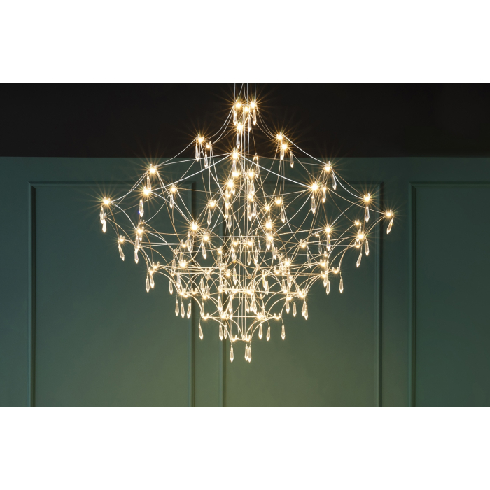 King Home Lampa wisząca CONSTELATION 100 GOLD - LED, stal szczotkowana (MD8186-1000.GOLD)