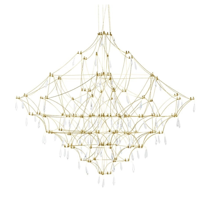 King Home Lampa wisząca CONSTELATION 120 GOLD - LED, stal szczotkowana (MD8186-1200.GOLD)