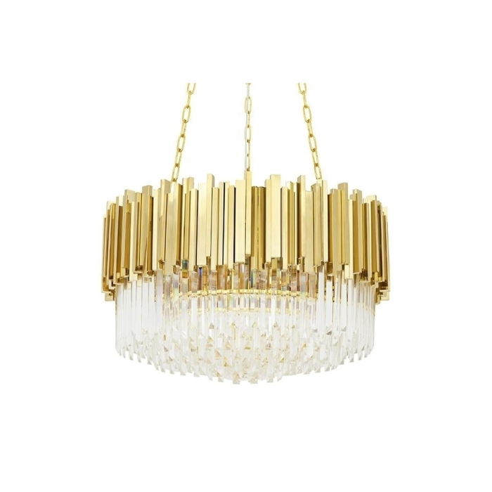 King Home Lampa wisząca IMPERIAL GOLD 60 - stal, kryształ (DW-D5688S.GOLD)