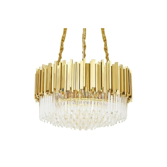 King Home Lampa wisząca IMPERIAL GOLD 60 - stal, kryształ (DW-D5688S.GOLD)