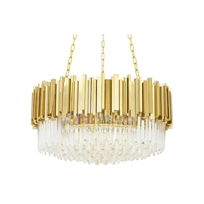 King Home Lampa wisząca IMPERIAL GOLD 80 - stal, kryształ (DW-D5688M.GOLD)