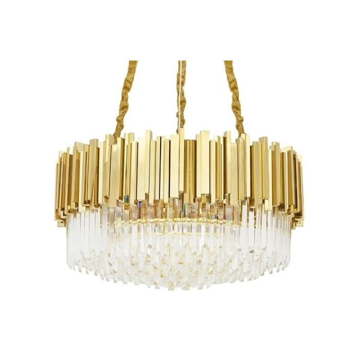 King Home Lampa wisząca IMPERIAL GOLD 80 - stal, kryształ (DW-D5688M.GOLD)