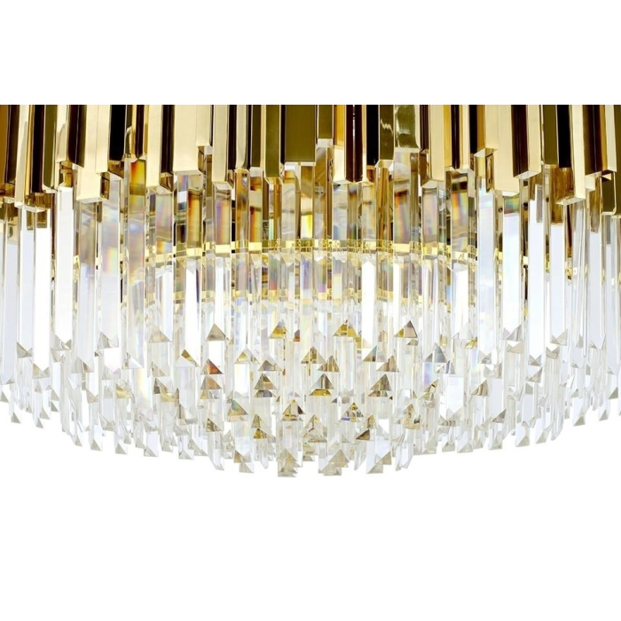 King Home Lampa wisząca IMPERIAL GOLD 80 - stal, kryształ (DW-D5688M.GOLD)